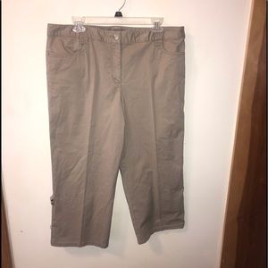 Ann Taylor capris tan size 14
